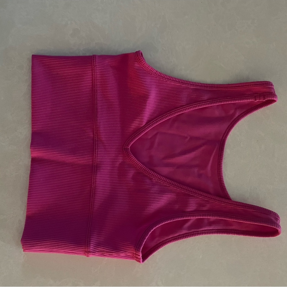 lululemon athletica Pink Ribbed Crop Top